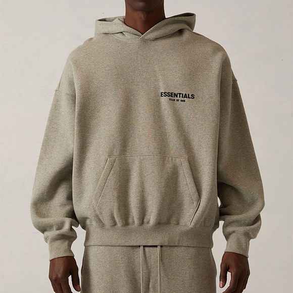 Fear of God Essentials Hoodie 'Dark Oatmeal' Sz S